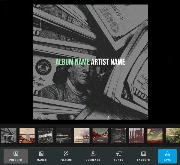 Cover art designer preview
