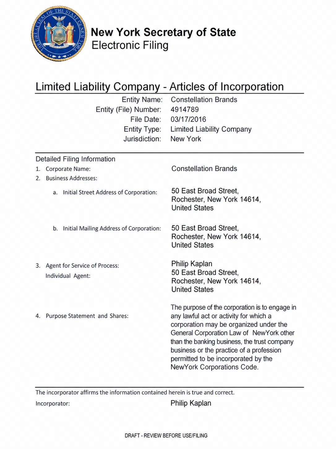Authorization certificate document